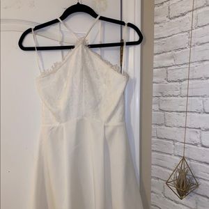 Lulu’s lace top halter bodycon dress